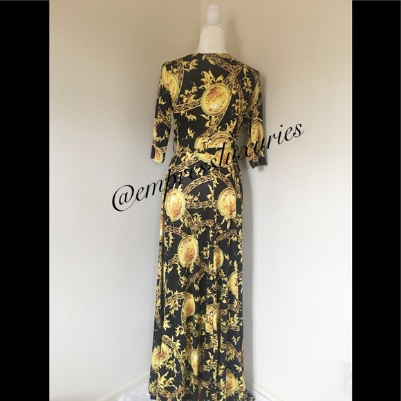 Gold Medallion Maxi Dress - Picture 3 of 4